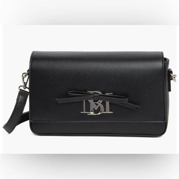 NWT Badgley Mischka Black Bow Clutch Crossbody Bag - Picture 5 of 8